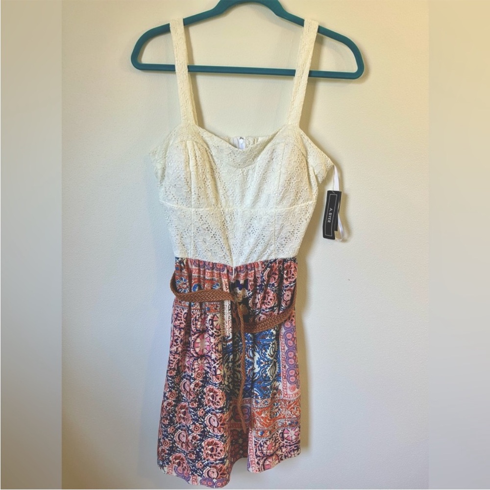 A. Byer Boho Lace and Patterned Dress size 13